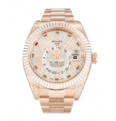 Rolex Sky Dweller Everose Oro Sundust Marcar 326935 Réplica Reloj