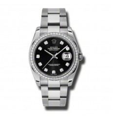 Rolex Datejsut Negro Diamante Dial Negro Dial Con Diamantes 116244-BLKDDO Réplica Reloj