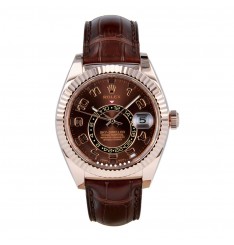 Rolex Oyster Perpetual Sky-Dweller Oro Brown Arabic Numeral Dial 326135 Réplica Reloj