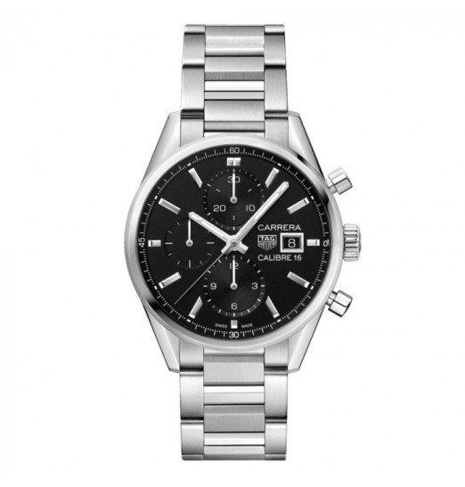 TAG Heuer Carrera Automatico Cronografo Negro Steel bracelet CBK2110.BA0715 Réplica Reloj