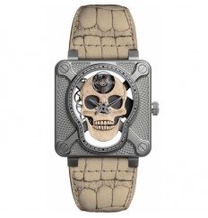 Bell & Ross BR 01 Instruments Laughing Skull para hombre BR01-SKULL-SK-ST Replica Reloj