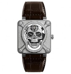 Bell & Ross BR 01 Laughing Skull Full Diamond BR01-SKULL-SK-FLD Replica Reloj