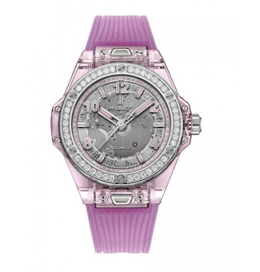 Hublot Big Bang One Click Rosado Sapphire Diamantes 39mm 465.JP.4802.RT.1204 Réplica Reloj