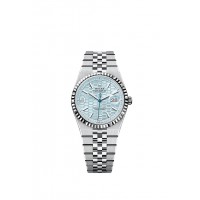 Rolex Land-Dweller 36 Platinum Ice Blue Flat Jubilee 127236-0001