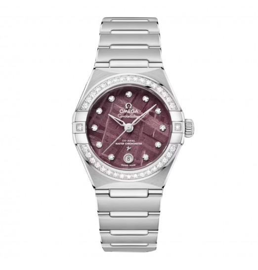 Omega Constellation de 29 mm para mujer, color morado O13115292099001