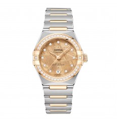 Omega Constellation de 29 mm para mujer, amarillo, O13125292099002