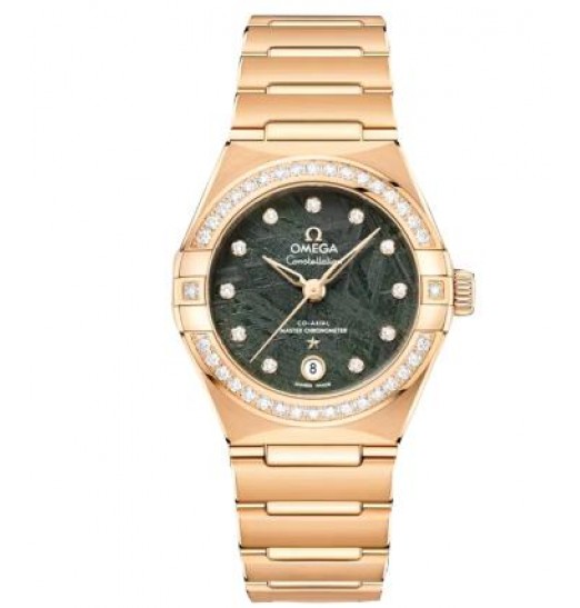 Omega Constellation de 29 mm para mujer, verde, O13155292099005