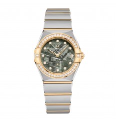 Omega Constellation de 28 mm para mujer, verde, O13125286099002