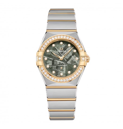 Omega Constellation de 28 mm para mujer, verde, O13125286099002