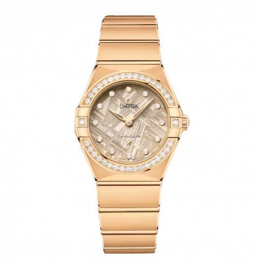 Omega Constellation de 28 mm para mujer, color beige, O13155286099006