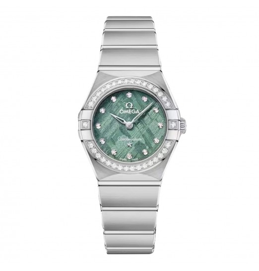 Omega Constellation de 25 mm para mujer, verde, O13115256099001