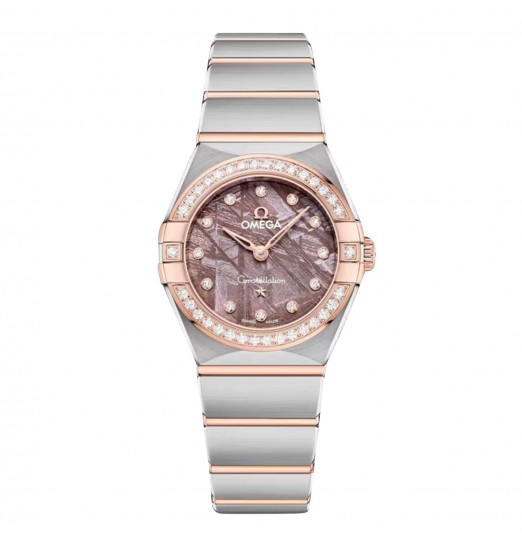 Omega Constellation de 25 mm para mujer, color morado O13125256099001