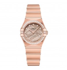 Omega Constellation de 25 mm para mujer color beige O13155256099002