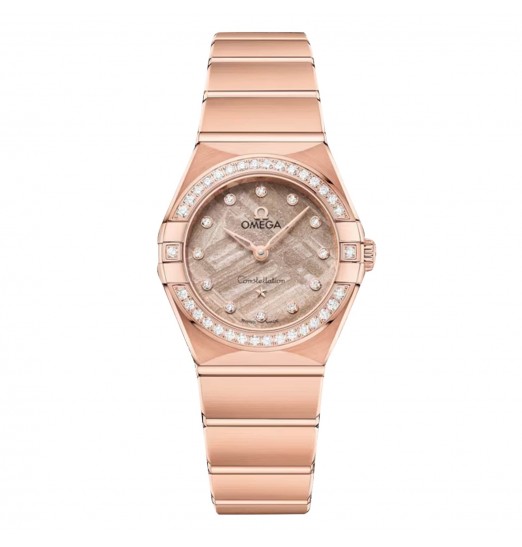 Omega Constellation de 25 mm para mujer color beige O13155256099002