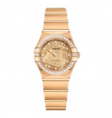 Omega Constellation de 25 mm para mujer, amarillo, O13155256099003