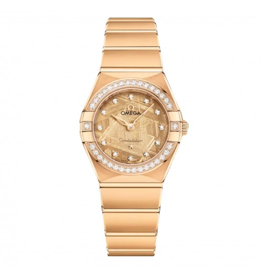 Omega Constellation de 25 mm para mujer, amarillo, O13155256099003