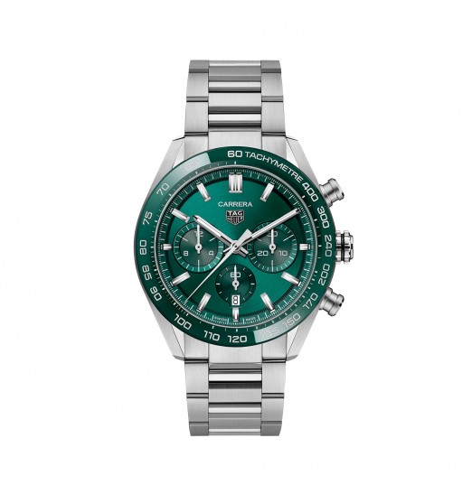 TAG Heuer Carrera Cronografo 44 mm para hombre Acero inoxidable verde CBN2A1N.BA0643