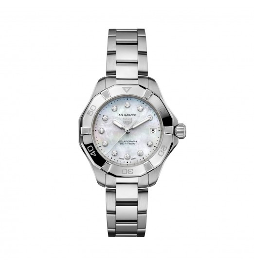 TAG Heuer Aquaracer Professional 200 Solargraph 34 mm para mujer Madreperla Diamantes WBP1313.BA0005
