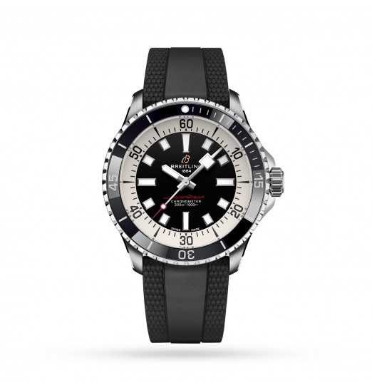 Breitling Superocean Automatico 42 de acero inoxidable con correa de caucho A17375211B1S1