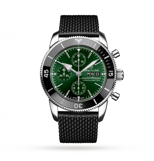 Breitling Superocean Heritage Cronografo 44 con correa de caucho de acero inoxidable A13313121L1S1