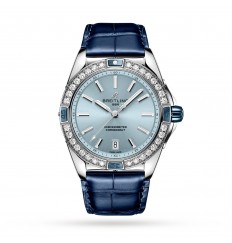 Breitling Super Chronomat Automatico 38 con correa de cuero azul A17356531C1P1