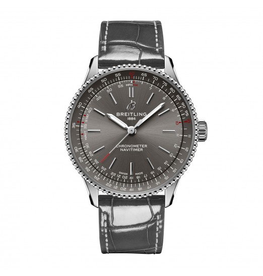 Breitling Navitimer 36mm para mujer Cocodrilo gris A17327381B1P1