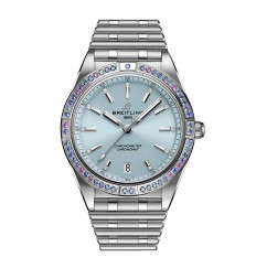 Breitling Chronomat Automatico 36 South Sea Ice Blue Pulsera de acero inoxidable para mujer G10380611C1G1
