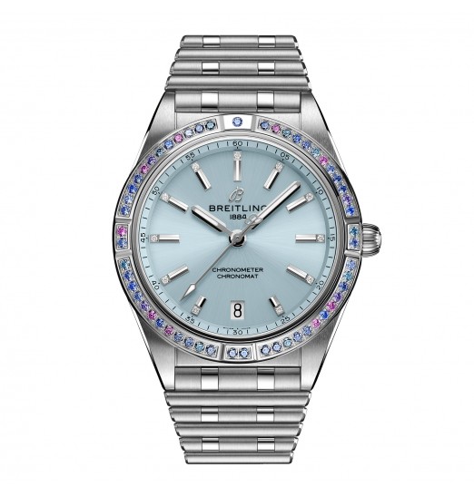 Breitling Chronomat Automatico 36 South Sea Ice Blue Pulsera de acero inoxidable para mujer G10380611C1G1
