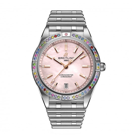 Breitling Chronomat Automatico 36 de mujer con pulsera de acero inoxidable rosa Mar del Sur G10380BB1K1G1