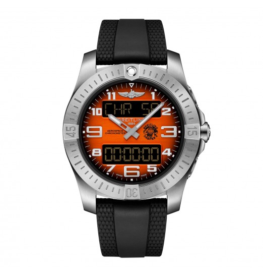 Breitling Aerospace B70 Orbiter 25th Anniversary 43mm para hombre Caucho naranja EB70101A1O1S1