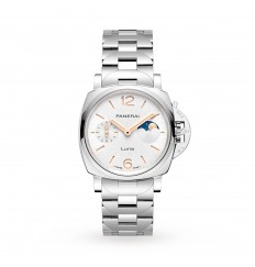 Panerai Luminor Due Luna 38 mm para mujer - Acero inoxidable PAM01301