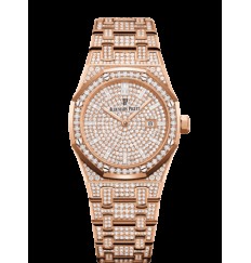 Audemars Piguet Royal Oak 33 Quartz oro rosado/Diamond/Plata/Bracelet 67652OR.ZZ.1265OR.01