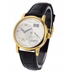 A Lange&Sohne Lange 1 en oro amarillo con correa y esfera plateada 111.021 réplica de reloj