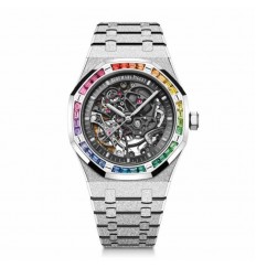 Audemars Piguet Royal Oak Frosted Gold Rueda de equilibrio doble calada 15412BC.YG.1224BC.03 réplica de reloj
