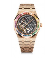 Audemars Piguet Royal Oak Frosted Gold Rueda de equilibrio doble calada 15412OR.YG.1224OR.01 réplica de reloj