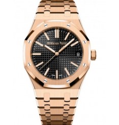 Audemars Piguet Royal Oak Automatico 50 Aniversario Oro rosa 41 mm Esfera negra 15510OR.OO.1320OR.02 réplica de reloj