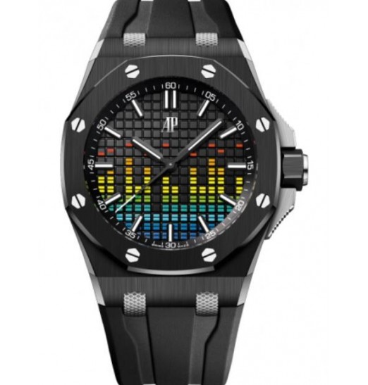 Audemars Piguet Royal Oak Offshore Selfwinding-Music Edition Ceramica 43 mm Esfera negra 15600CE.OO.A002CA.01 réplica de reloj Audemars Piguet Royal Oak Offshore Selfwinding-Music Edition Ceramica 43 mm Esfera negra 15600CE.OO.A002CA.01 réplica de reloj