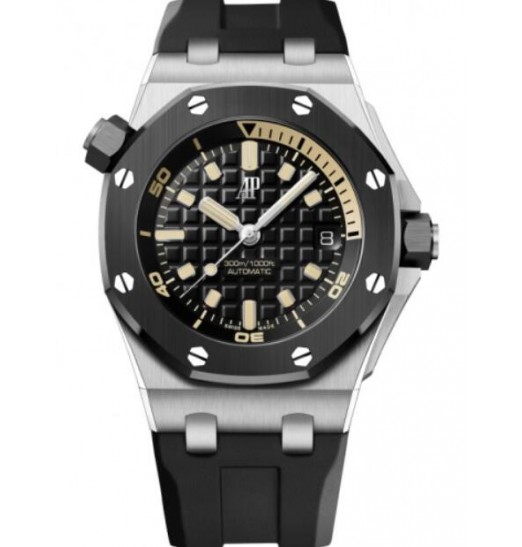 Audemars Piguet Royal Oak Offshore Diver oro blanco 42 mm esfera negra 15720CN.OO.A002CA.01 - A ESTRENAR réplica de reloj
