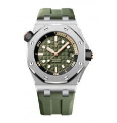Audemars Piguet Royal Oak Offshore Diver Acero inoxidable Verde 15720ST.OO.A052CA.01 réplica de reloj
