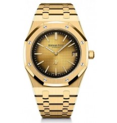 Audemars Piguet Royal Oak Jumbo Extra-Thin Oro amarillo 39 mm Esfera amarilla ahumada 16202BA.OO.1240BA.01 réplica de reloj