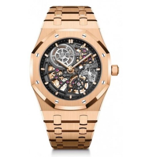Audemars Piguet Royal Oak Jumbo Extra-Thin Calado Rose Gold 39mm Skeleton 16204OR.OO.1240OR.01 réplica de reloj