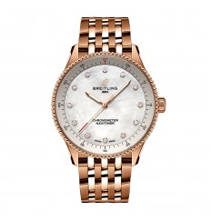 Breitling Navitimer 32 mm para mujer Madreperla blanca Oro rojo de 18 k R77320E61A1R1 réplica de reloj