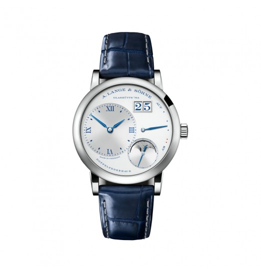 A Lange&Sohne LITTLE LANGE 1 MOONPHASE 25 Aniversario en oro blanco de 18 quilates 182.066 réplica de reloj
