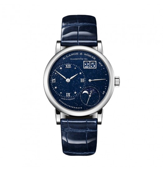 A. Lange & Sohne Little Lange 1 fase lunar esfera azul 182.086 réplica de reloj