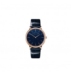 A. Lange & Sohne Saxonia Esfera fina de oro azul flux y caja de oro rosa 211.088 réplica de reloj