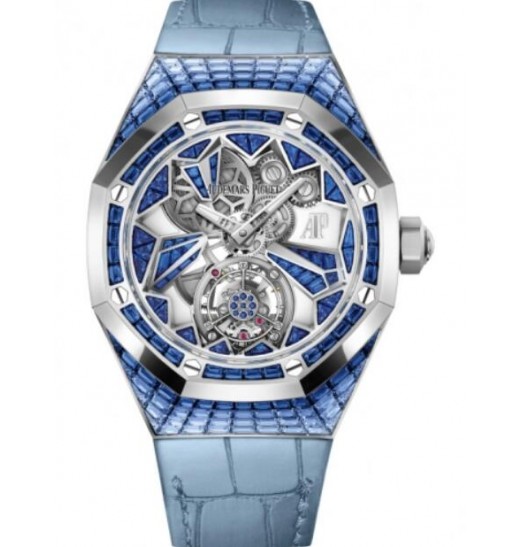 Audemars Piguet Royal Oak Concept Flying Tourbillon Oro Blanco Zafiros 38.5mm 26228BC.SS.D314CR.01 réplica de reloj Audemars Piguet Royal Oak Concept Flying Tourbillon Oro Blanco Zafiros 38.5mm 26228BC.SS.D314CR.01 réplica de reloj