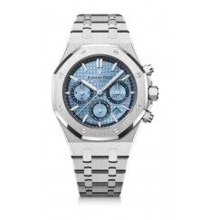 Audemars Piguet Royal Oak Chronograph 38 Oro blanco Azul claro 26317BC.OO.1256BC.01 réplica de reloj