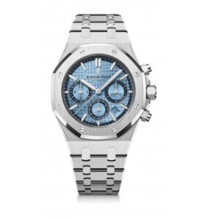 Audemars Piguet Royal Oak Chronograph 38 Oro blanco Azul claro 26317BC.OO.1256BC.01 réplica de reloj