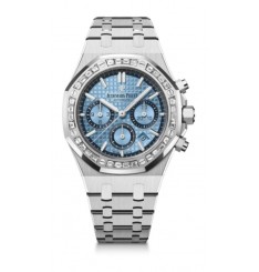 Audemars Piguet Royal Oak Chronograph 38 Oro blanco Diamante Azul claro 26318BC.ZZ.1256BC.01 réplica de reloj