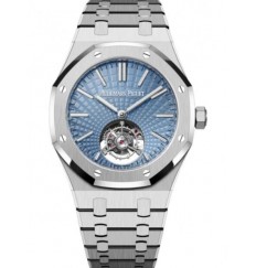 Audemars Piguet Royal Oak Automatico Tourbillon Volador Platino 41mm Azul Claro 26530PT.OO.1220PT.01 réplica de reloj